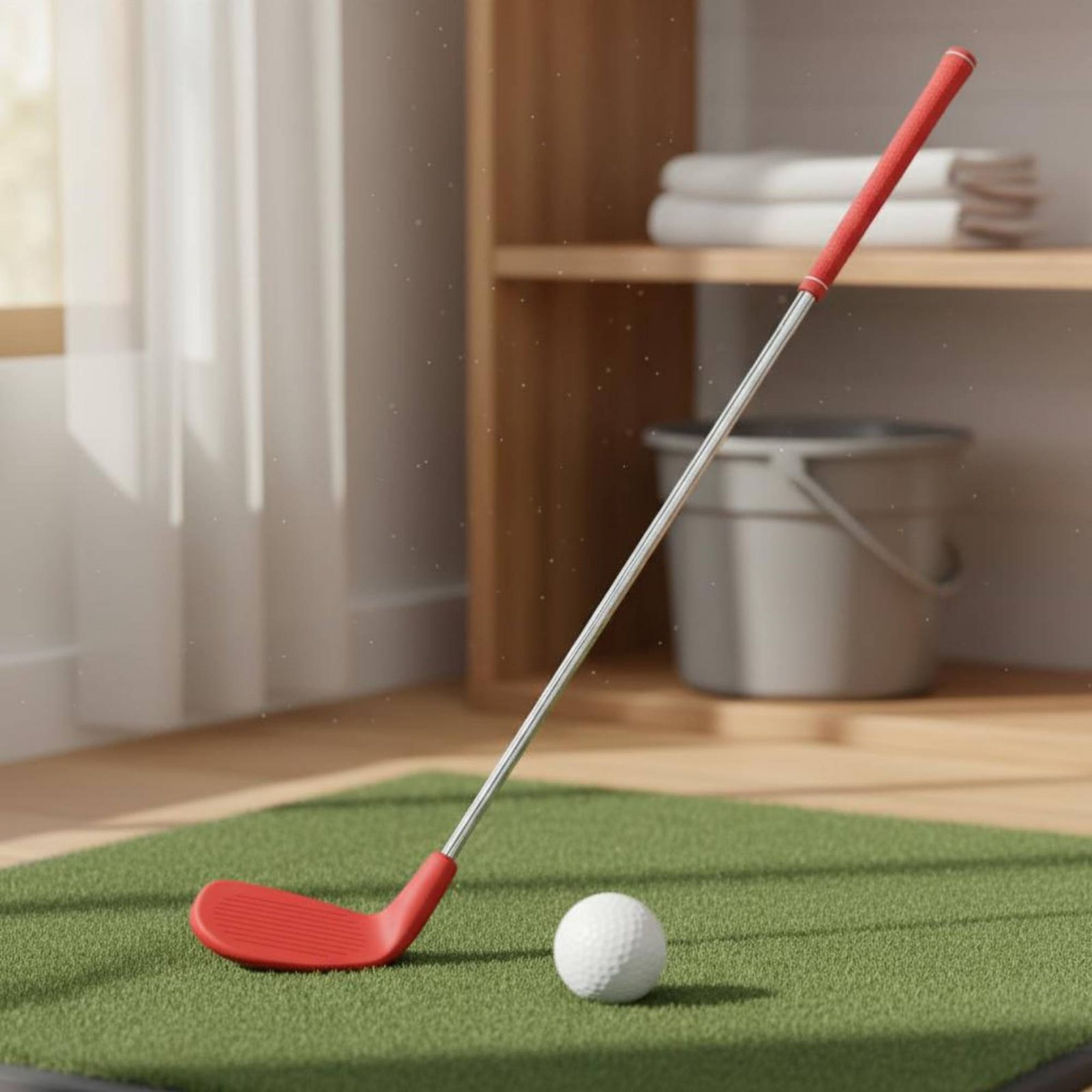 Golf Equipment Beginners - عصا تدريب الجولف برأس بلاستيكي، معدات